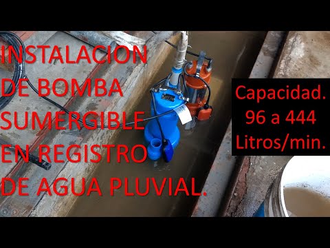 Como instalar una bomba sumergible en un registro de agua pluvial.