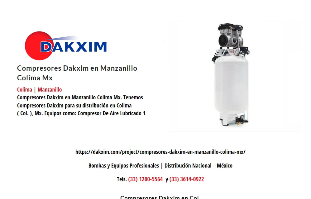 Compresores Dakxim en Manzanillo Colima Mx
